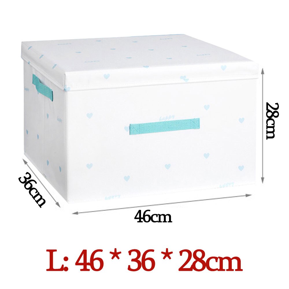 Style Foldable with Lid Clothes Storage Box Home Clothes Storage Bin Folding Storage Cabinet Kids Toys Fabric Organizer