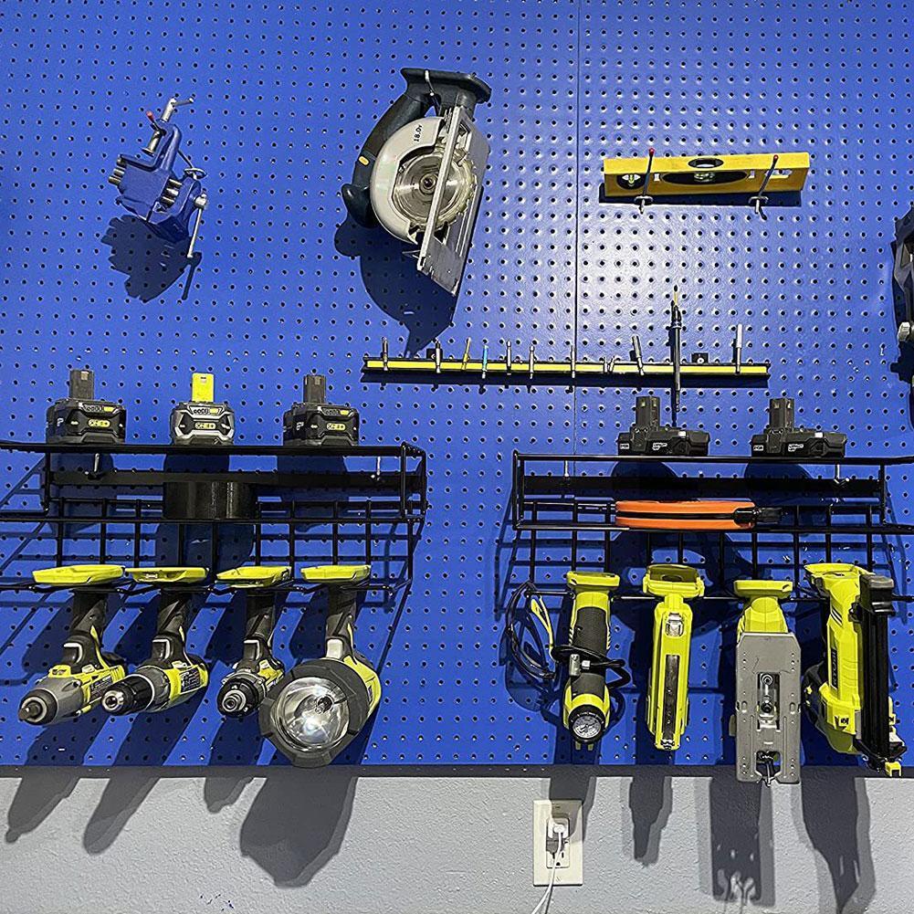 Tool Rack Electric Drill Holder Wall Mount Organizer Wrench Tool Workshop Screwdriver Power Storage Shelf Accessories Hardw W7K7