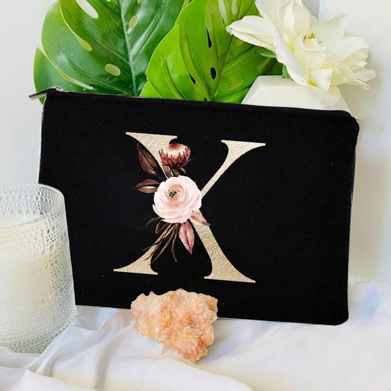 Women Cosmetic Bag Bridesmaid MakeUp Case Beauty Toiletries Travel Organizer Wash Storage Pouch Wedding Party Bride Pencil Case