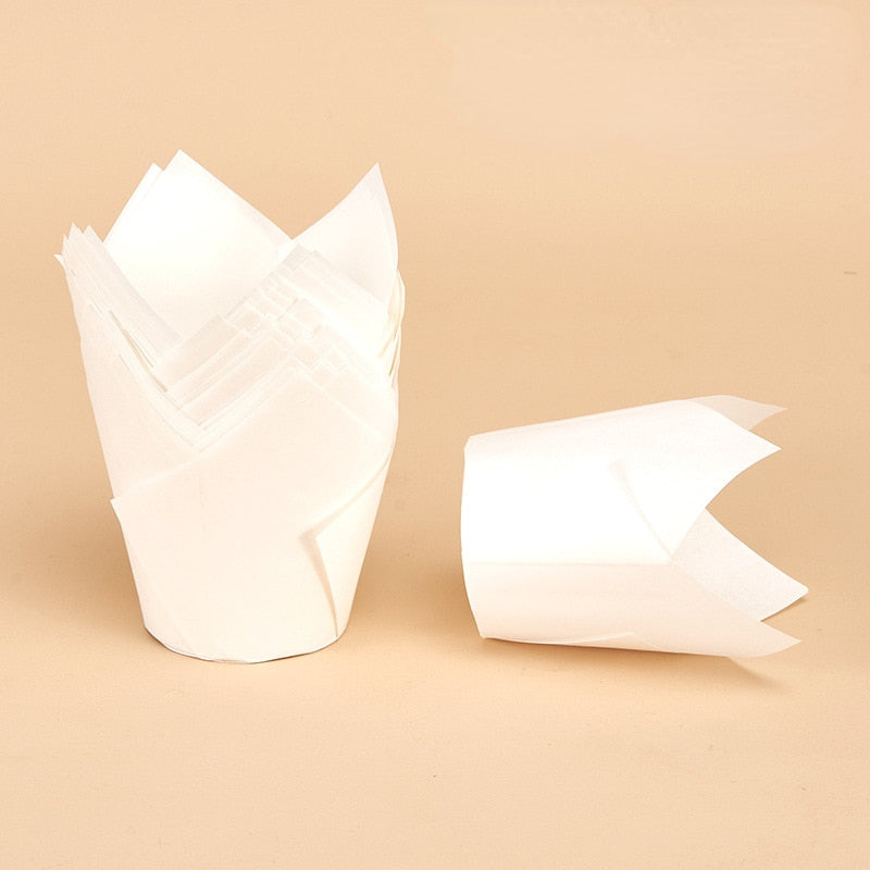 50pcs Muffin Cupcake Paper Oilproof Cupcakes Liner Baking Muffin Box Cup Cake Decorating Tools Muffin Wrap Cases