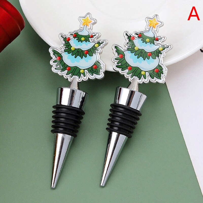 1PC Christmas Series Wine Stopper Bar Party Decoration snowman Shape Fresh-keeping Wine Champagne Stopper Bar Accessories