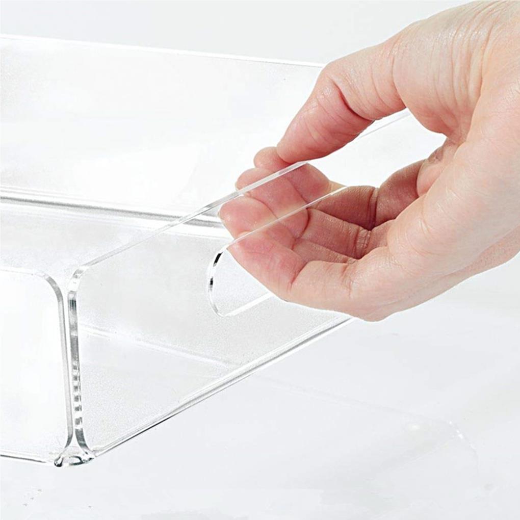 Clear Serving Tray Spill Proof Acrylic Home Organizer Tea Coffee Dessert Plate Kitchen Organization Hotel Accessories