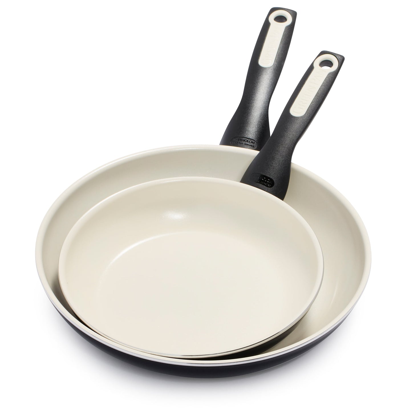 GreenPan Rio Ceramic Nonstick 8" & 10" Frypan Set, Blacknonstick cookware set for kitchen