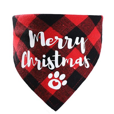 Plaid Dog Bandanas Valentine's Day Pet Towel Cat Accessories Holiday Party For Puppy Pet Supplies Costume Large Dog Accessories
