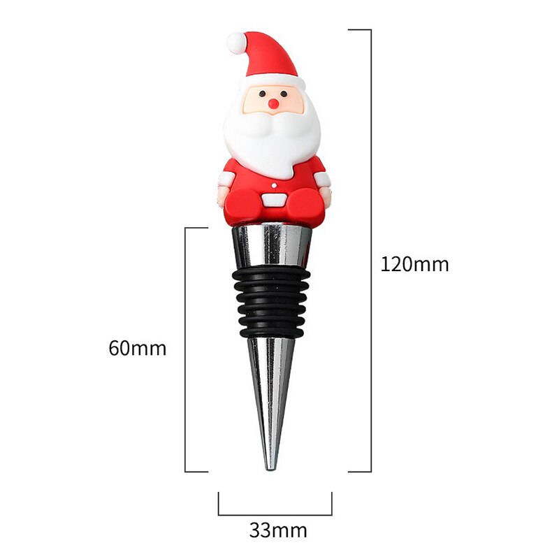 1PC Christmas Series Wine Stopper Bar Party Decoration snowman Shape Fresh-keeping Wine Champagne Stopper Bar Accessories