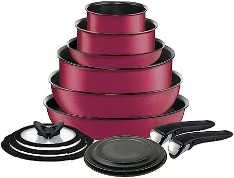 Nonstick Cookware Set 14 Piece Induction Stackable, Detachable Handle, Removable Handle, RV Cookware, Cookware, Pots and Pans, O