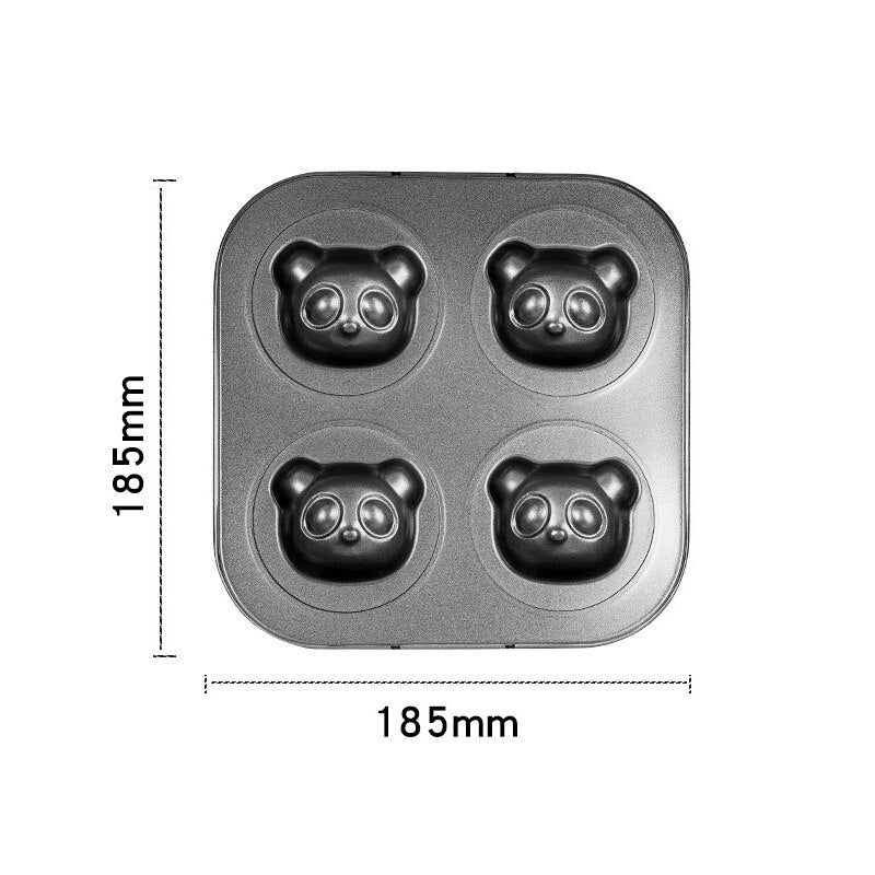 6/8/12 Cartoon Little Bear Madeline Pan, Non-Stick Cute Bear Muffin DIY Dessert Pastry Baking Decore Tools for Baking Tool