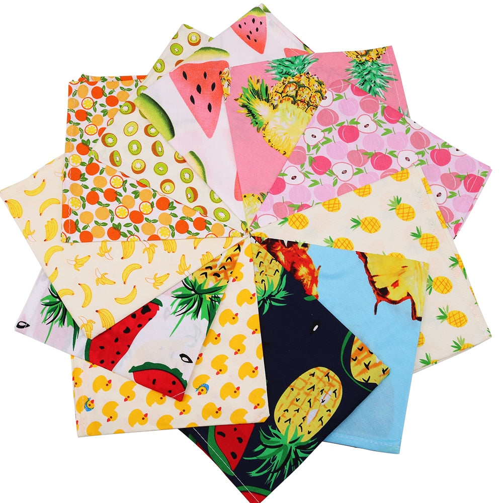 1 Pcs Dog Bandana Summer Dog Acccessories Fruit Printting Bandanas Scarf Small Dog Cat Puppy Bandanas/Bibs Pet Accessories S/M
