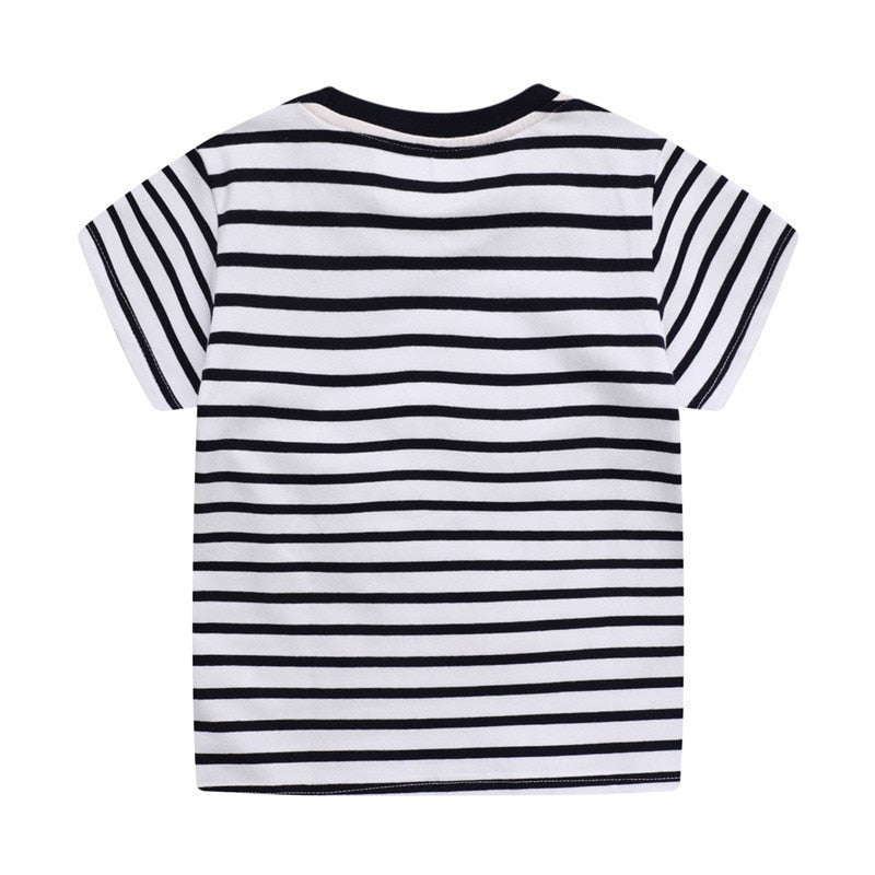 Jumping meters Boys Cartoon T shirts for Summer Children's Cotton Clothes Aircrafts Kids Tops Tees for Boys Girls Wear