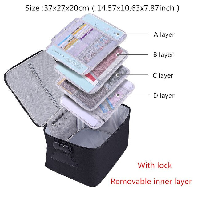 Document Storage Bag Organizer File Boxes Bins Basket Drawer Container Home Office Storage Organization Accessories Supplies