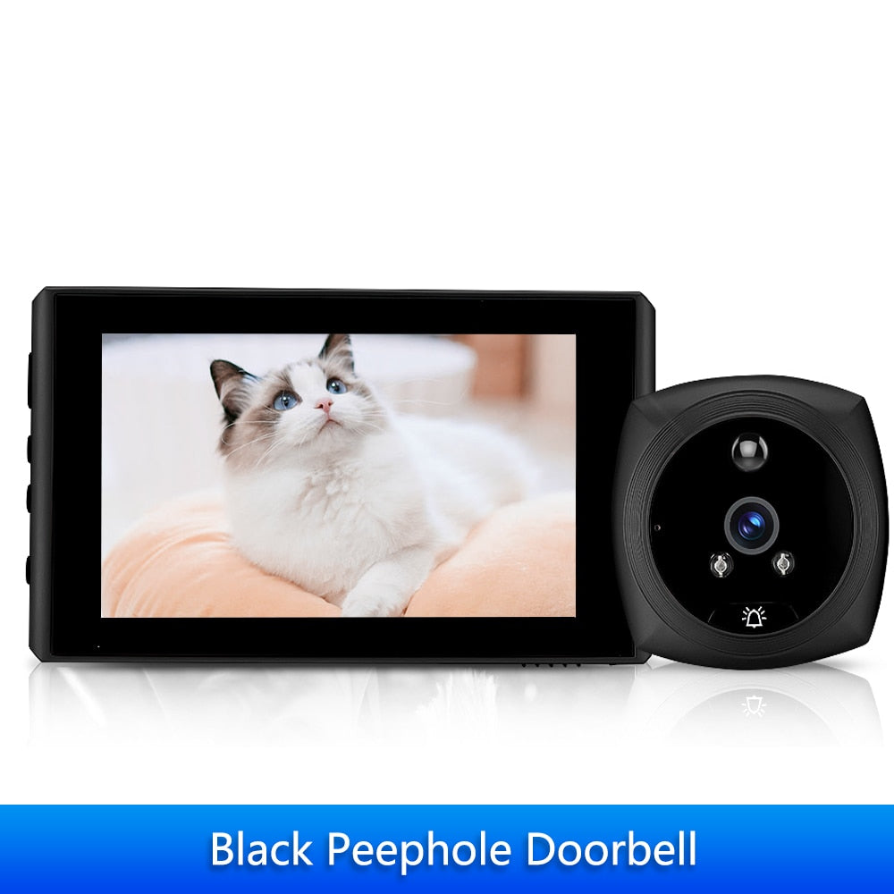Elecpow 4.3 Inch Smart Home Peephole Doorbell Door Camera 140° HD PIR Infrared Night Vision Motion Detection Monitor Door Bell