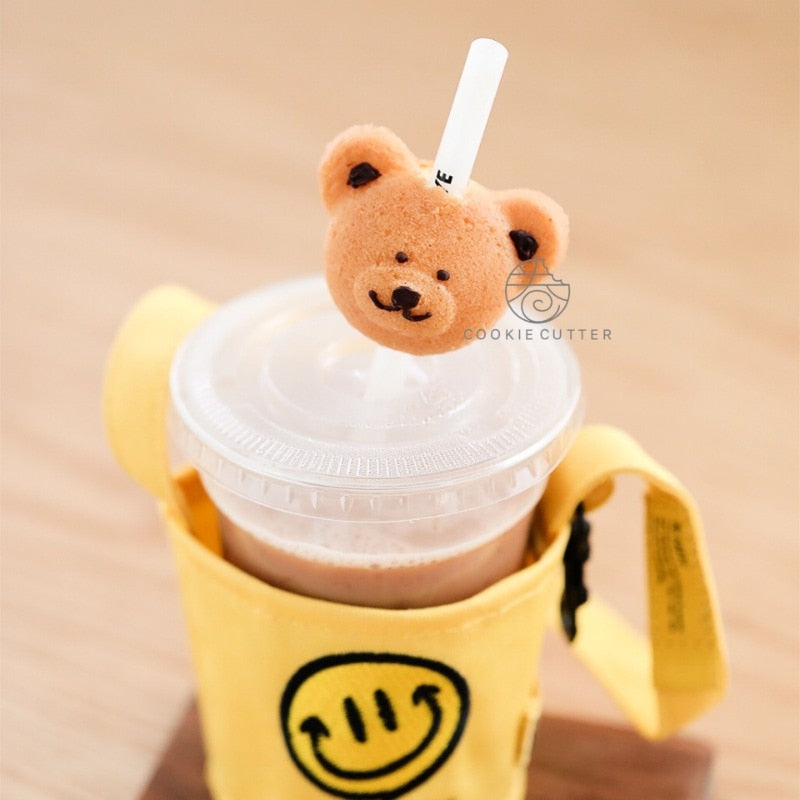6/8/12 Cartoon Little Bear Madeline Pan, Non-Stick Cute Bear Muffin DIY Dessert Pastry Baking Decore Tools for Baking Tool