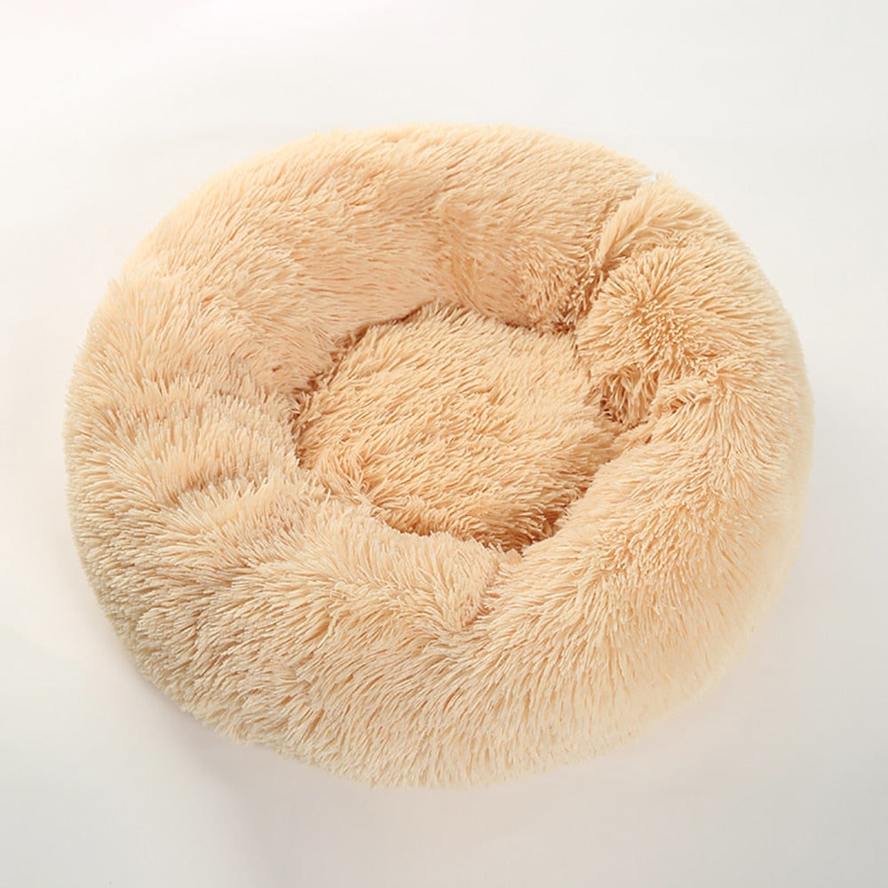 Pet Cat Bed Cushion Comfortable Donut Round Plush Kennel Pet Dog Nest Bed Winter Ultra Soft Washable Pet Bed for Dogs Cats