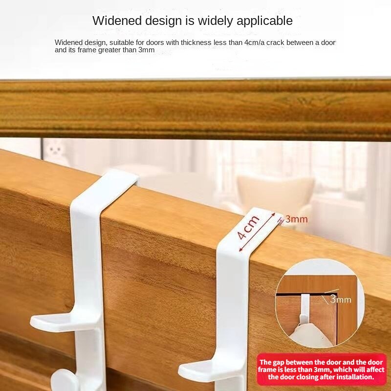 Door Hooks Plastic Shelf Hat Organizer Bedroom Door Hanger Clothes Hanging Rack Home Storage Organization Bags Hat Door Hook