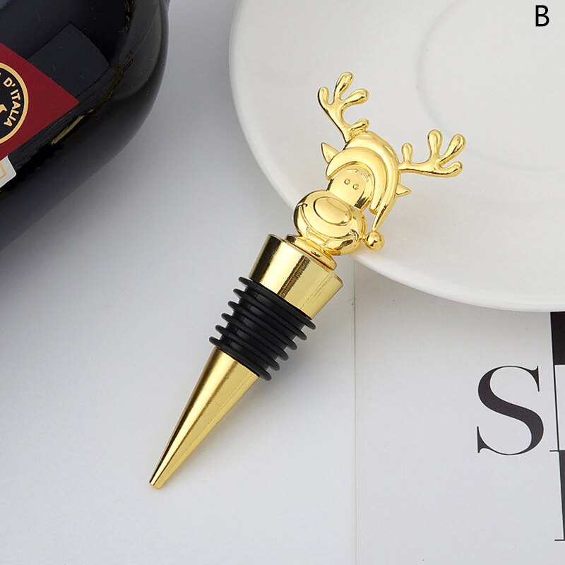 1PC Christmas Series Wine Stopper Bar Party Decoration snowman Shape Fresh-keeping Wine Champagne Stopper Bar Accessories