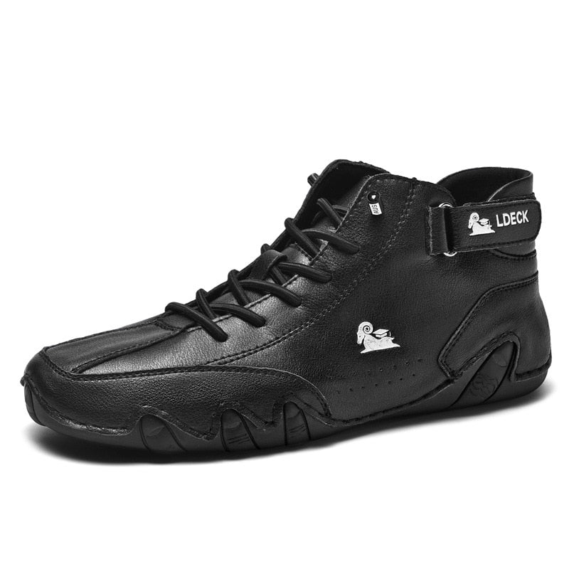 Leather Winter Boots for Men 2022 New In High Top Sneakers Luxury Aliexpress Shoes Man Footwear Casual Fur Plush Ankle Boots