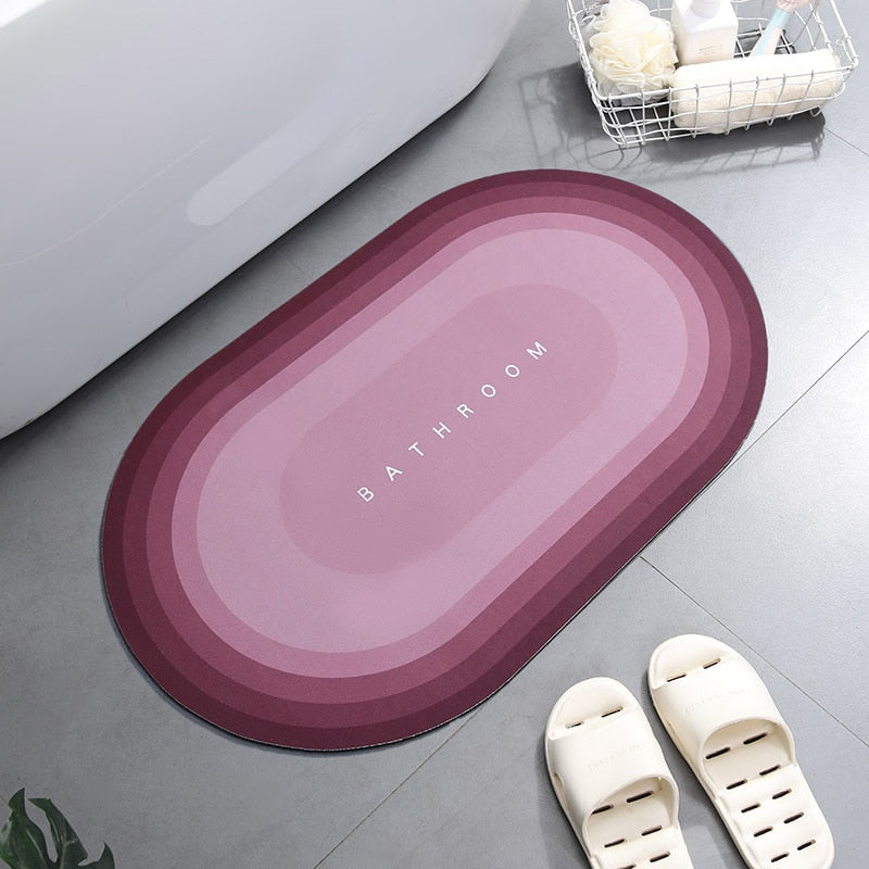 Super Absorbent Bath Mat Instant Drying Mat Bathroom Rug Non-slip Entrance Doormat Nappa Skin Floor Mat Toilet Carpet Home Decor