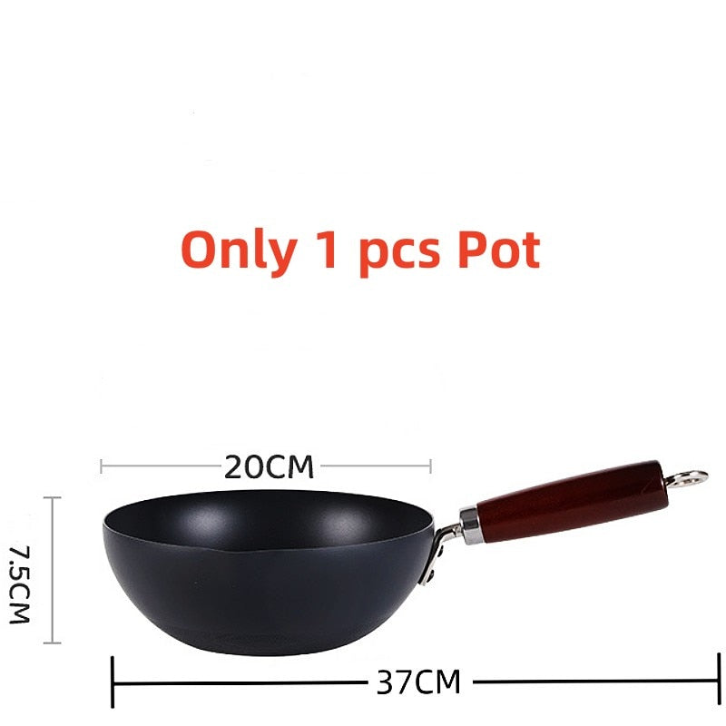 Japanese Iron Non Stick Cooking Pot Gas & Induction Stoves Available Small Honeycomb Bottom Milk Pan with Glass Lid Cookware Set