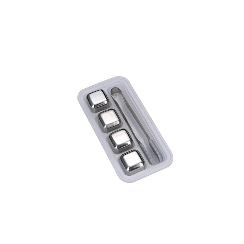 Stainless Steel Ice Cubes Beer Red Wine Coolers Reusable Chilling Stones Vodka Whiskey Holders Keep Drinks Cold Party Bar Tools