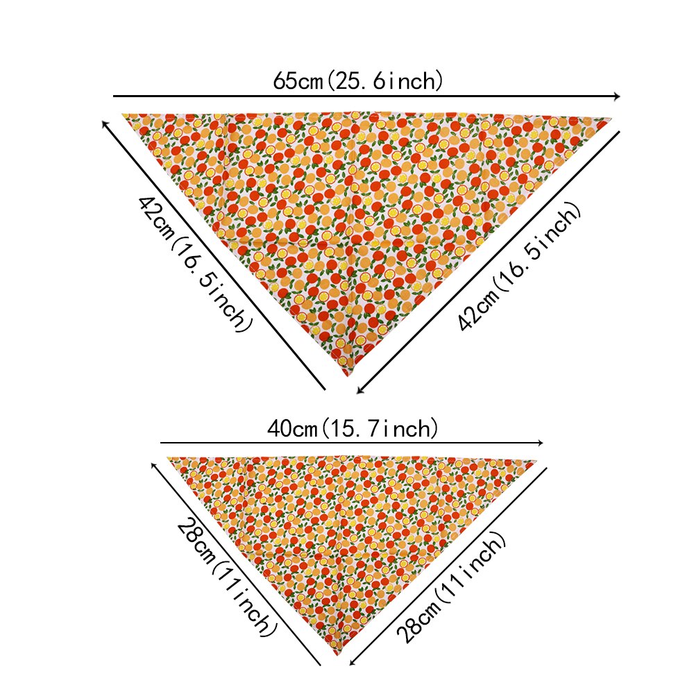 1 Pcs Dog Bandana Summer Dog Acccessories Fruit Printting Bandanas Scarf Small Dog Cat Puppy Bandanas/Bibs Pet Accessories S/M