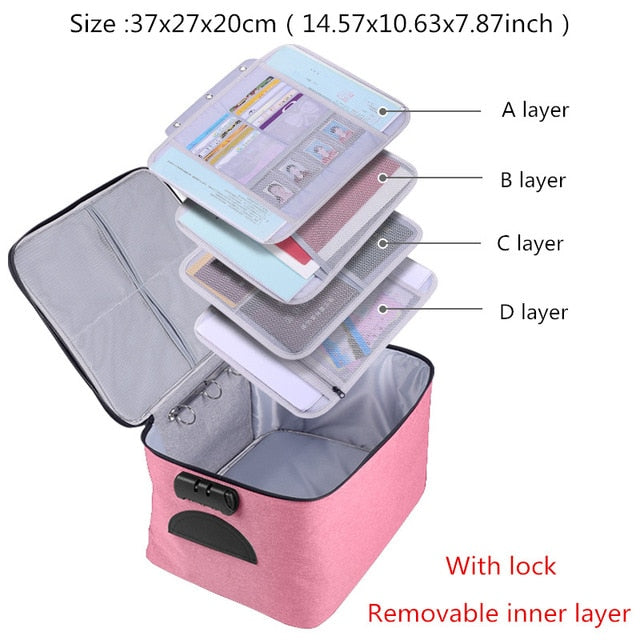 Document Storage Bag Organizer File Boxes Bins Basket Drawer Container Home Office Storage Organization Accessories Supplies