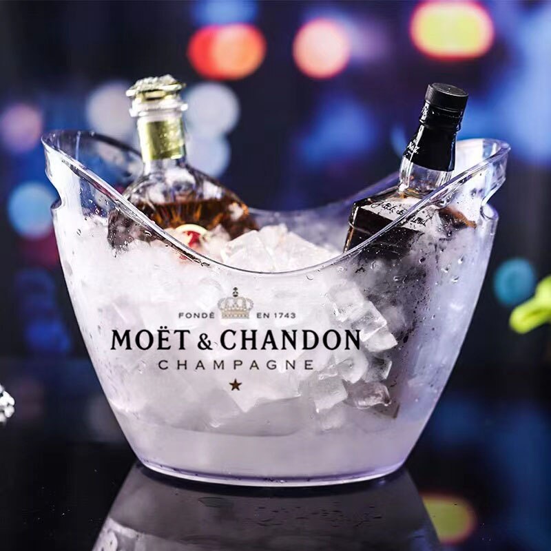 Moet&Chandon Champagne Wine Bottle Freezer Bag IceBag Wine Beer Champagne Bucket Transparent Family Bar Kitchen Restaurant Gift