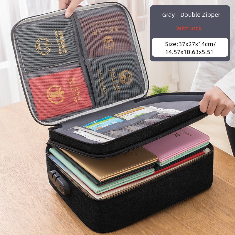 Document Storage Bag Organizer File Boxes Bins Basket Drawer Container Home Office Storage Organization Accessories Supplies
