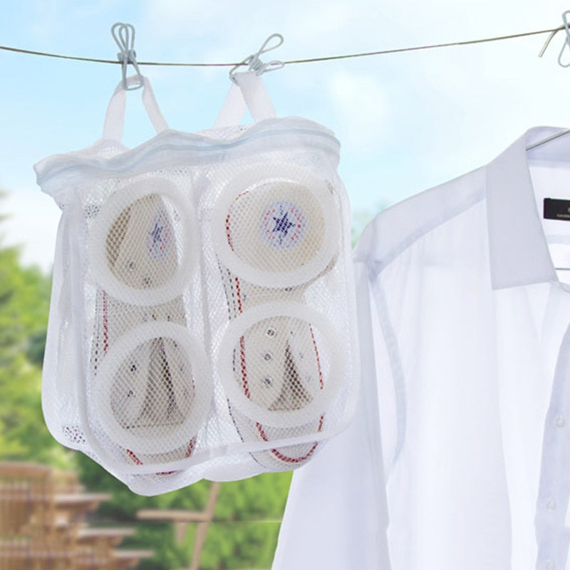 Mesh Laundry Bags Hanging Dry Sneaker Shoes Protect Wash Machine Home Storage Organizer Accessories Supplies Gear Stuff Product