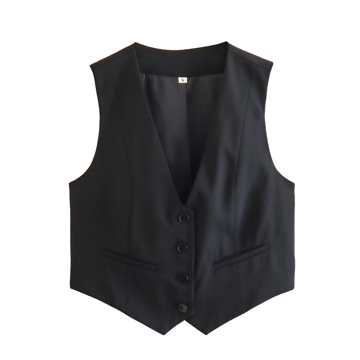 SLTNX 2023 Fashion Women's Vest Summer Sleeveless Vests for Women Chic V-Neck Single-breasted Ladies White Waistcoat Tops New In