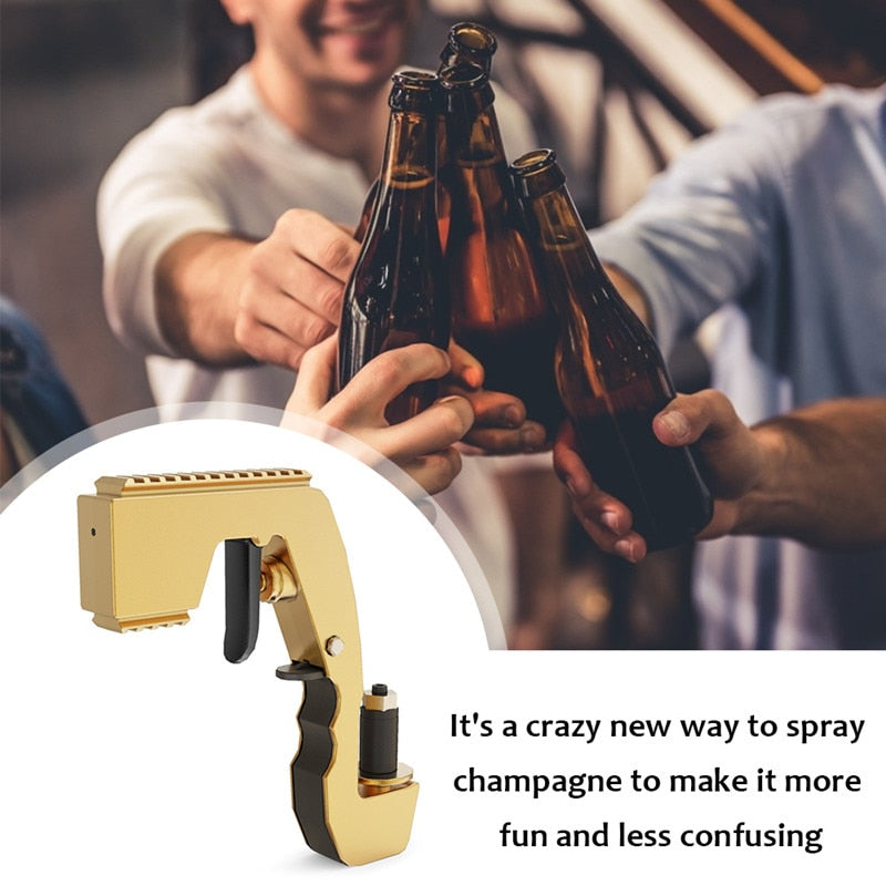 Champagne Gun Beer Gun Wine Dispenser Bottle Beer Ejector Feeding Spray Gun Bottle Cap Wine Stopper Ejector for Bar Home Party