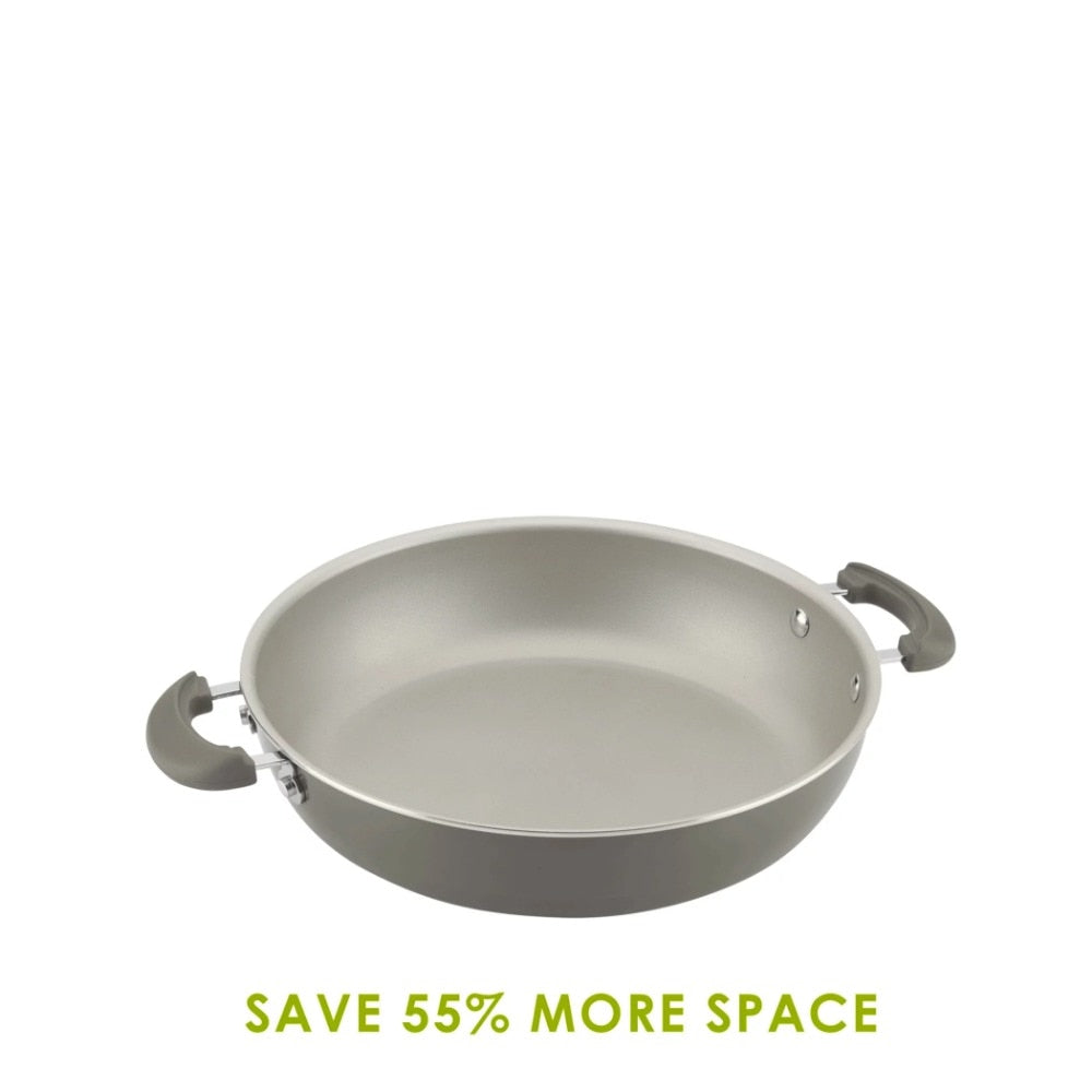 Stackable Nonstick Cookware Set, Gray 8-Piece cookware cooking pot