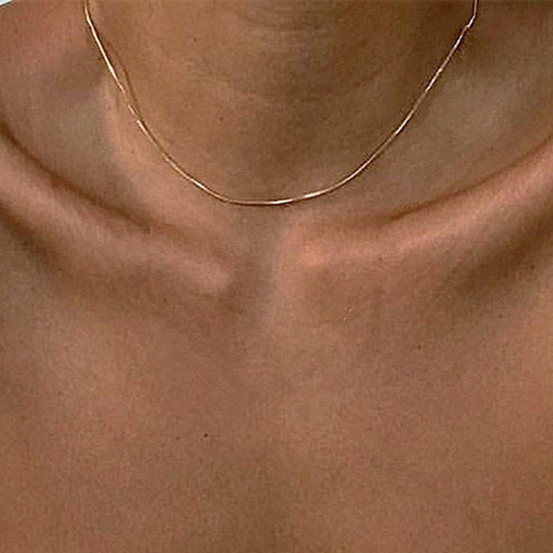 2022 New Popular Silver Colour Sparkling Clavicle Chain Choker Necklace For Women Fine Jewelry Wedding Party Gift