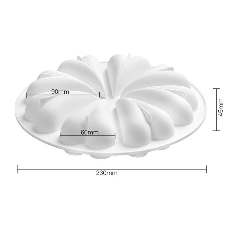Heart Shaped Silicone Mold Cake Mousse Baking Forms Tray Silicon Soap Candle Making Moulds Kitchen Bakeware Tool