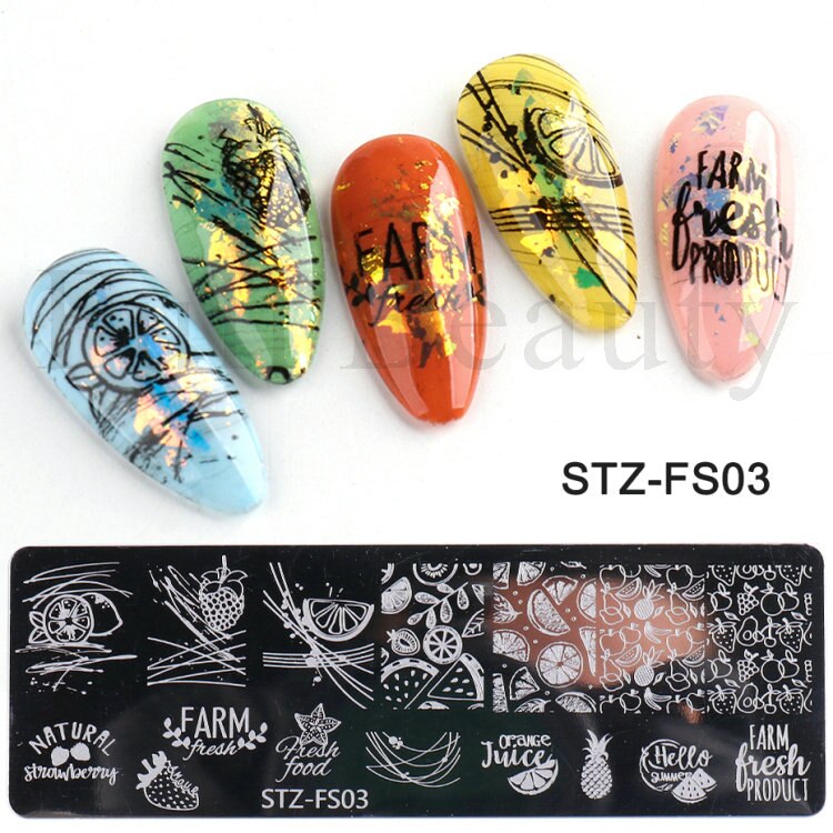 French Nail Art Stamping Plate Geometry Wave Line Drawing Templates Flower Love Lace Stamp Nail Charm Mold Stencil Tools LAXY-D-