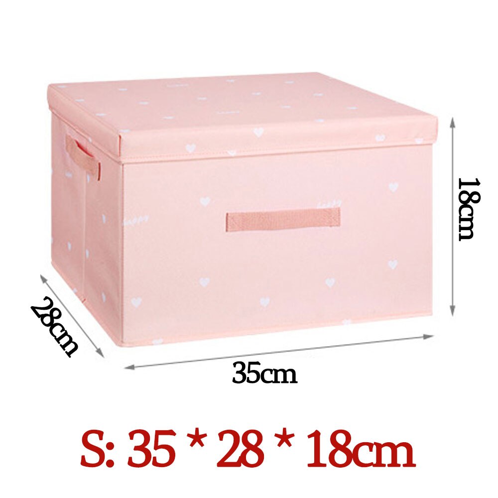 Style Foldable with Lid Clothes Storage Box Home Clothes Storage Bin Folding Storage Cabinet Kids Toys Fabric Organizer