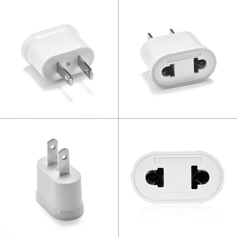 EU Plug Adapter Socket US To EU Plug Power Adaptor Converter American EU to US Plug Travel Adapter Sockets Charger Outlet