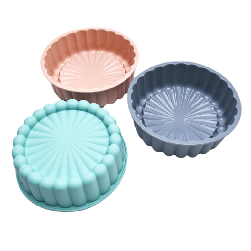 Sunflower Shape Silicone Cake Mold Simple Cake Baking Mould Toast Bread Pastry Mousse Bakeware Household Kitchen Accessory Tray