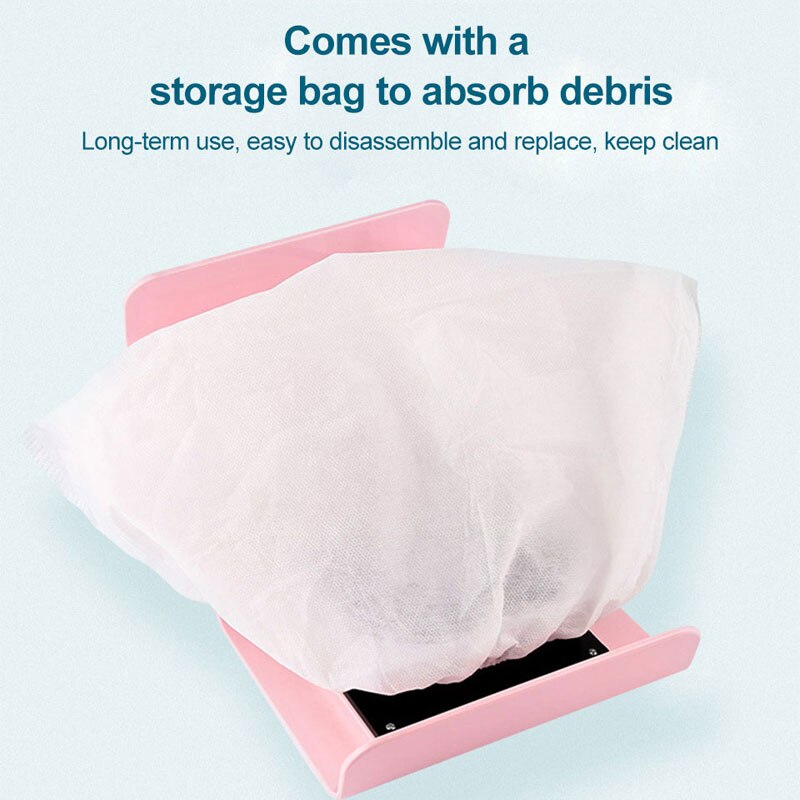 40W Pink or white Nail Dust Collector Nail Suction Fan Nail Dust Vacuum Cleaner Machine with 2 Dust Collecting Bag Salon Tools