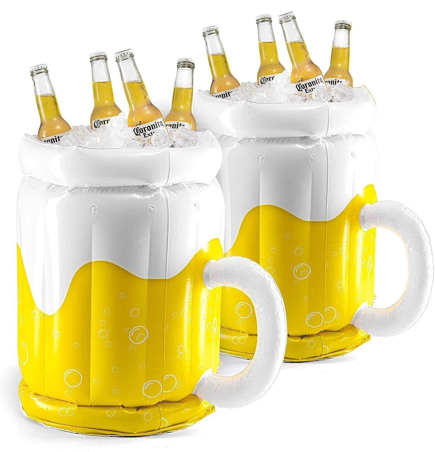 Inflatable Ice Bucket Pvc Beer Drink cold Mugs Coolers Summer Beach Water Waterproof Drinking Cup Home Bar Party Cold Mugs