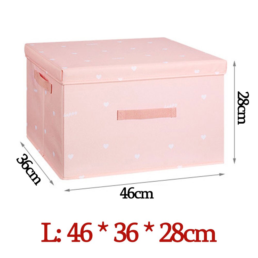 Style Foldable with Lid Clothes Storage Box Home Clothes Storage Bin Folding Storage Cabinet Kids Toys Fabric Organizer