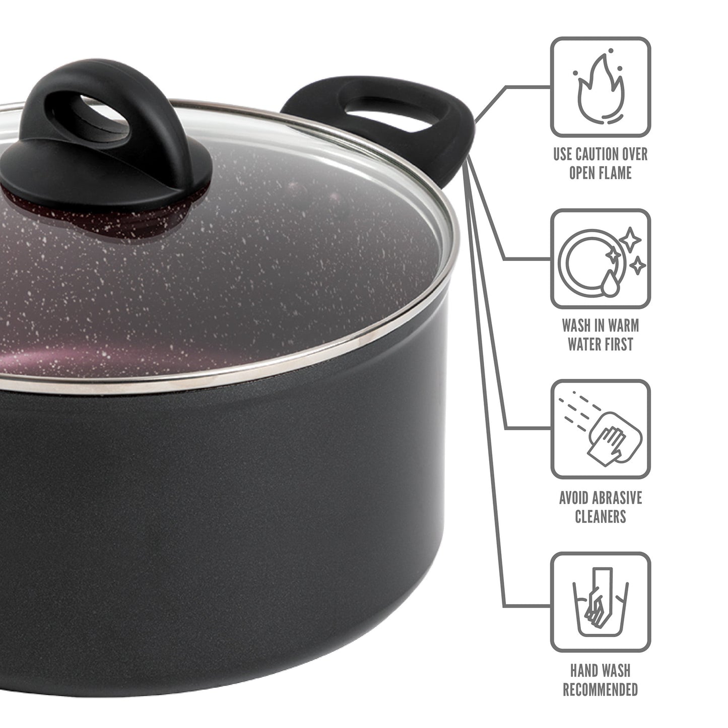 Thyme & Table Non-Stick 12 Piece Cookware Set, Scarlet Red