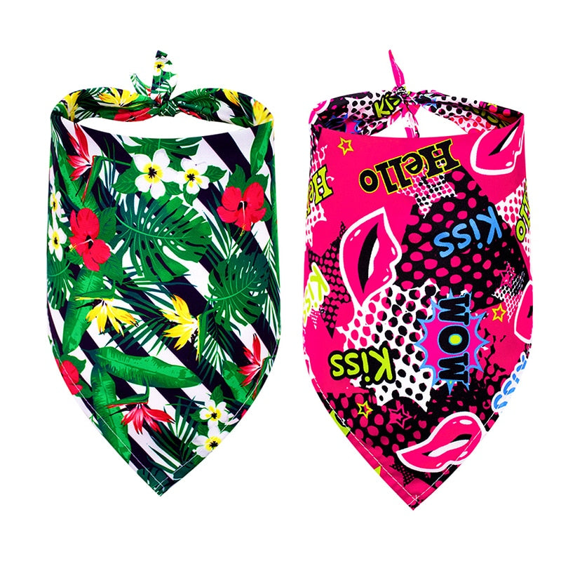 1 Pcs Dog Bandanas Summer Dog Accessories Cotton Pet Dog Bandana Scarf Small Dogs Cats Bibs Pet Accessories Bandanas For Dogs