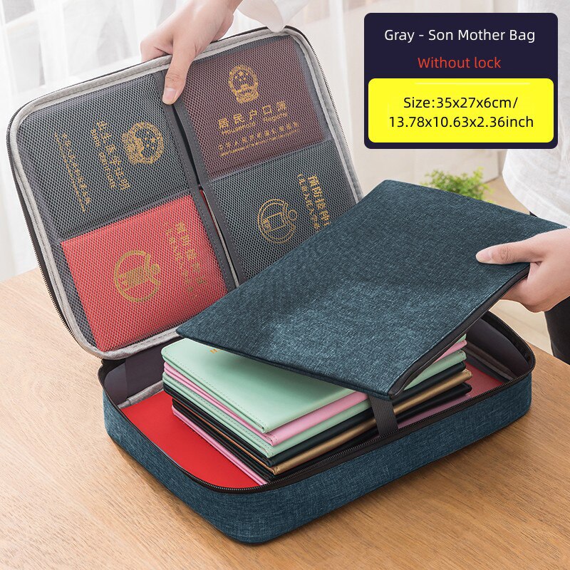 Document Storage Bag Organizer File Boxes Bins Basket Drawer Container Home Office Storage Organization Accessories Supplies