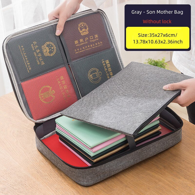 Document Storage Bag Organizer File Boxes Bins Basket Drawer Container Home Office Storage Organization Accessories Supplies