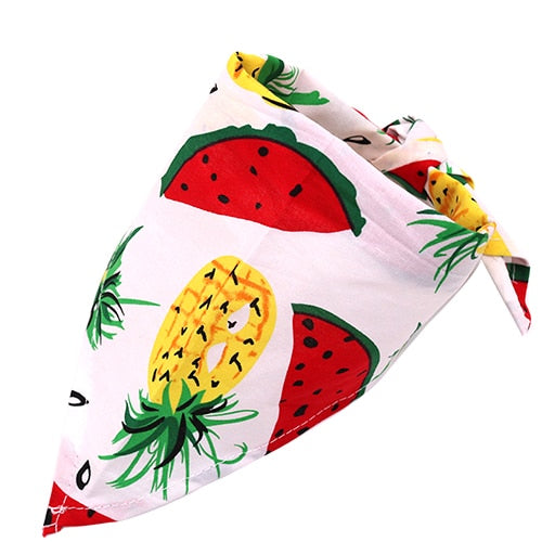 1 Pcs Dog Bandana Summer Dog Acccessories Fruit Printting Bandanas Scarf Small Dog Cat Puppy Bandanas/Bibs Pet Accessories S/M