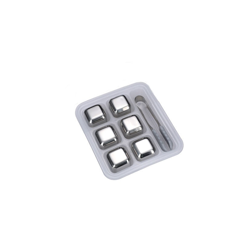 Stainless Steel Ice Cubes Beer Red Wine Coolers Reusable Chilling Stones Vodka Whiskey Holders Keep Drinks Cold Party Bar Tools