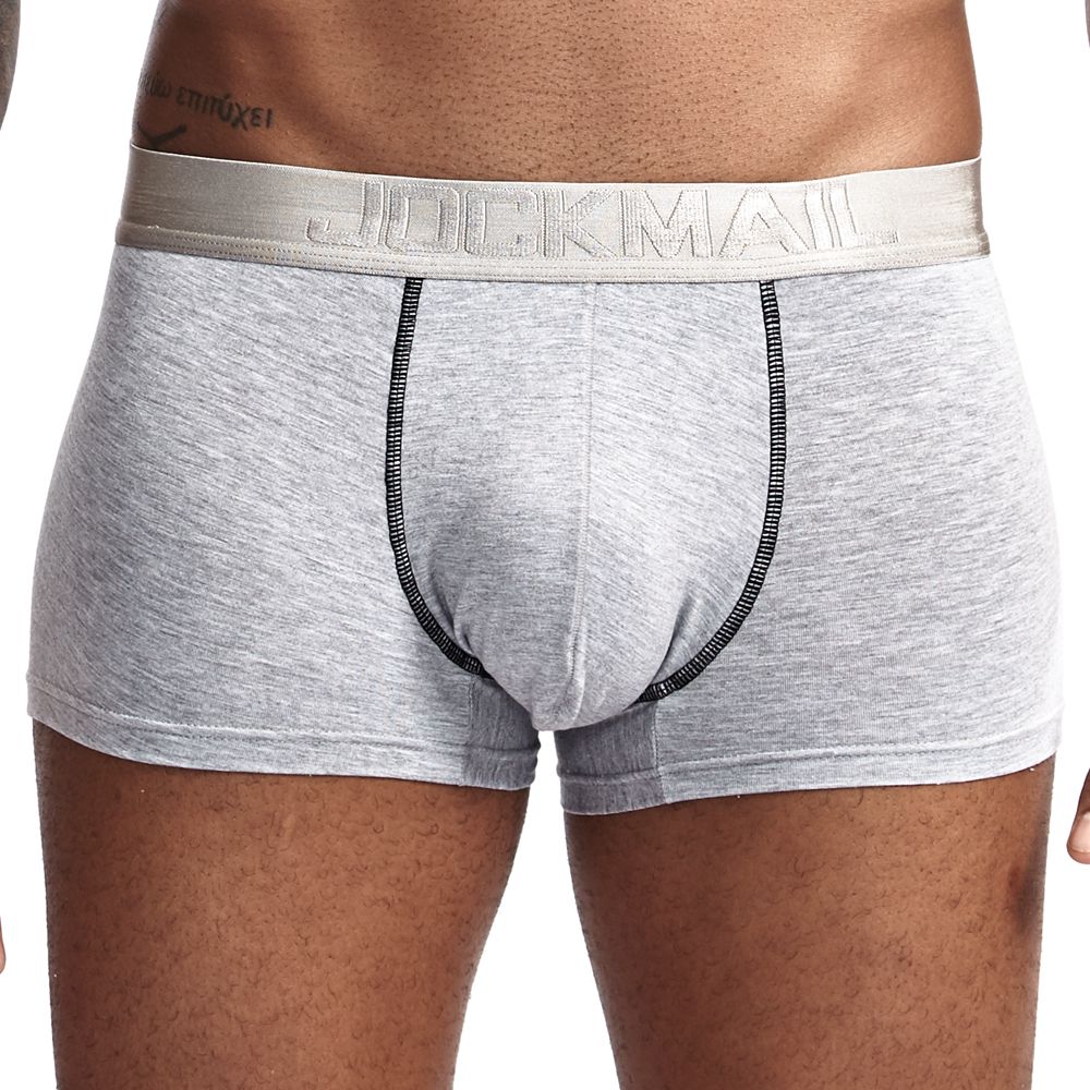 JOCKMAIL Sexy Men's Cotton Panties Boxer Male Underwear Solid Men's Shorts Breathable Underwear Striped Boxer shorts men boxer