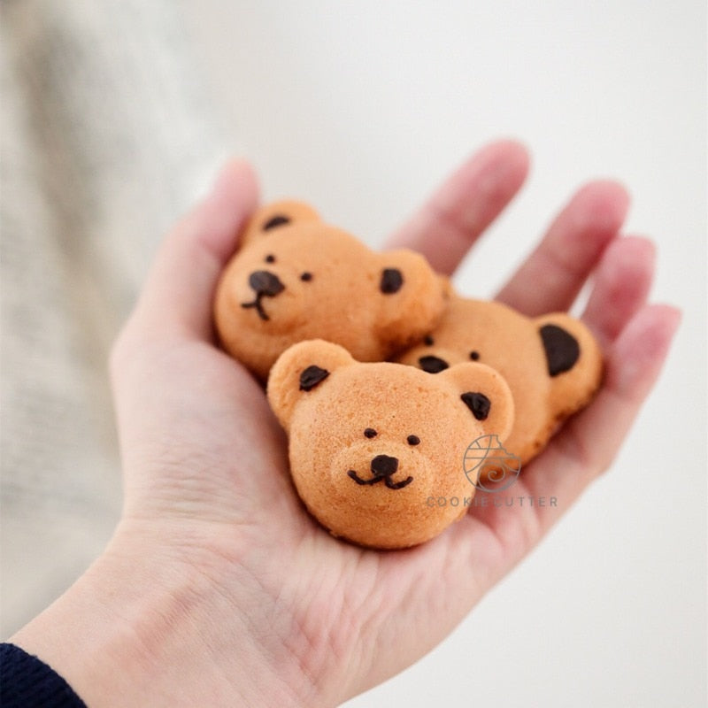 6/8/12 Cartoon Little Bear Madeline Pan, Non-Stick Cute Bear Muffin DIY Dessert Pastry Baking Decore Tools for Baking Tool