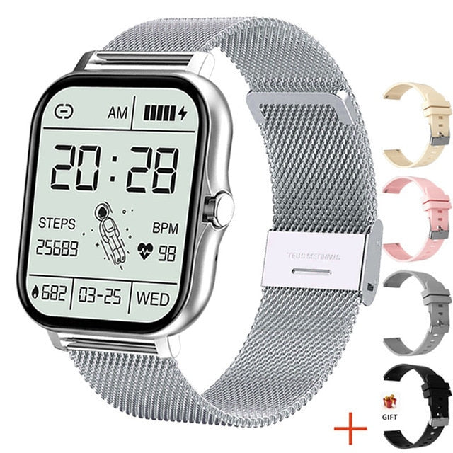 For Xiaomi Samsung Android Phone 1.69" Color Screen Full Touch Custom Dial Smart watch Women Bluetooth Call 2022 Smart Watch Men