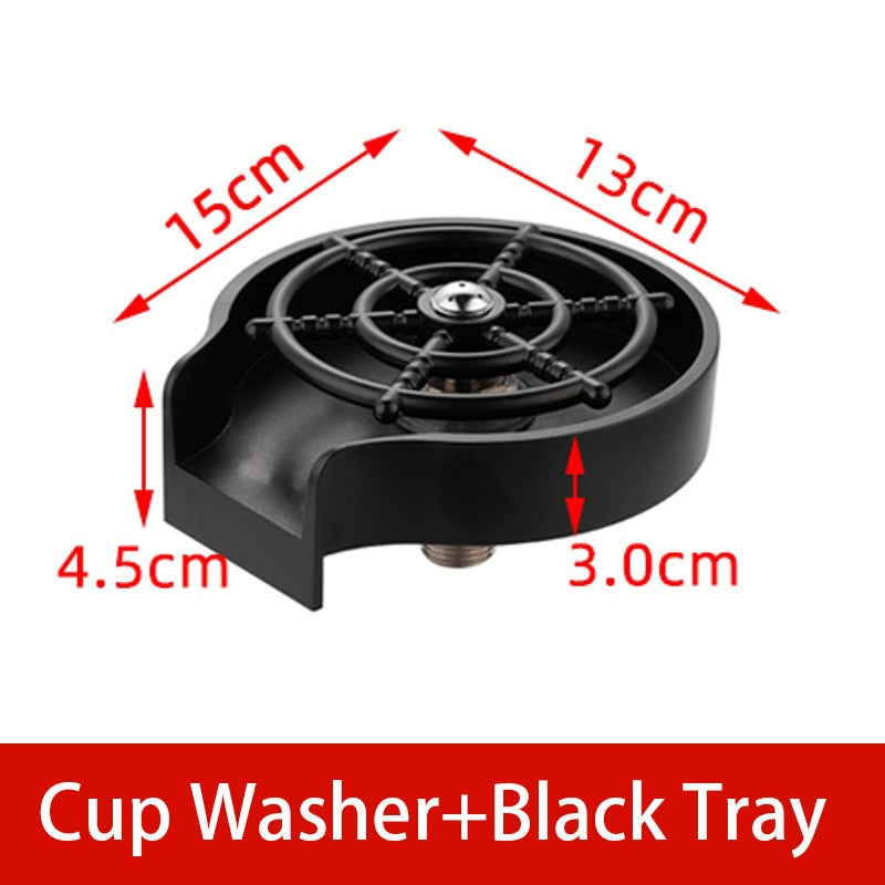 Automatic Cup Washer Faucet Glass Rinser High Pressure Beer Milk Coffee Pitcher Wash Cup Bottle Cleaner Sink Kitchen Bar Tool